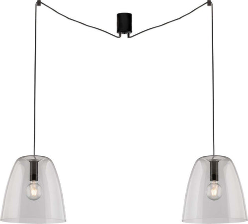 Sospensione Ares Trasparente 2Xe27 35X300Cm Illuminazione/Illuminazione per interni/Lampadari lampade a sospensione e plafoniere/Lampade a sospensione Led Mall Home - Napoli, Commerciovirtuoso.it