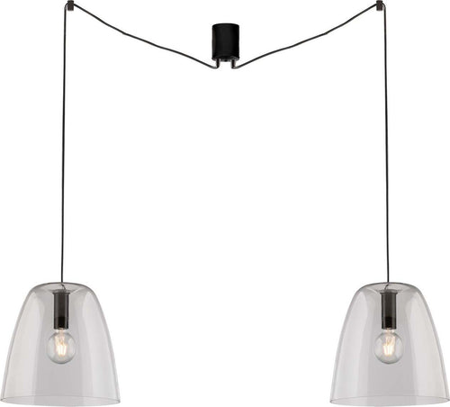 Sospensione Ares Trasparente 2Xe27 35X300Cm Illuminazione/Illuminazione per interni/Lampadari lampade a sospensione e plafoniere/Lampade a sospensione Led Mall Home - Napoli, Commerciovirtuoso.it