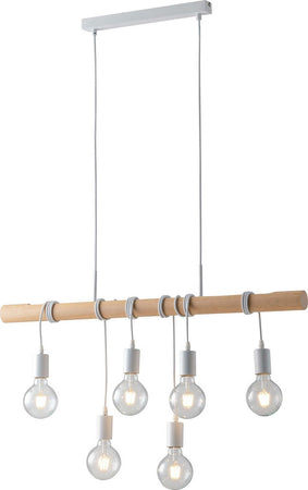 Sospensione Arizona Bianco 6Xe27 90X5Cm Illuminazione/Illuminazione per interni/Lampadari lampade a sospensione e plafoniere/Lampade a sospensione Led Mall Home - Napoli, Commerciovirtuoso.it