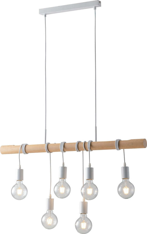 Sospensione Arizona Bianco 6Xe27 90X5Cm Illuminazione/Illuminazione per interni/Lampadari lampade a sospensione e plafoniere/Lampade a sospensione Led Mall Home - Napoli, Commerciovirtuoso.it