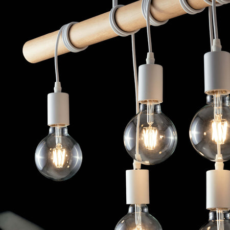 Sospensione Arizona Bianco 6Xe27 90X5Cm Illuminazione/Illuminazione per interni/Lampadari lampade a sospensione e plafoniere/Lampade a sospensione Led Mall Home - Napoli, Commerciovirtuoso.it