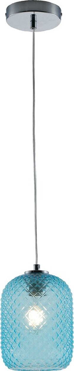 Sospensione Ashford Blu 1Xe27 15X20Cm Illuminazione/Illuminazione per interni/Lampadari lampade a sospensione e plafoniere/Lampade a sospensione Led Mall Home - Napoli, Commerciovirtuoso.it