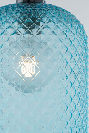 Sospensione Ashford Blu 1Xe27 20X34,5Cm Illuminazione/Illuminazione per interni/Lampadari lampade a sospensione e plafoniere/Lampade a sospensione Led Mall Home - Napoli, Commerciovirtuoso.it