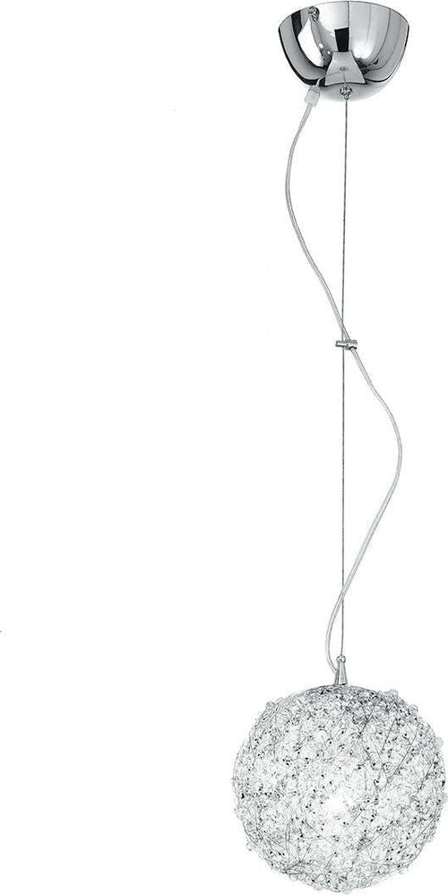 Sospensione Astra Cromo 1Xe27 20X22Cm Illuminazione/Illuminazione per interni/Lampadari lampade a sospensione e plafoniere/Lampade a sospensione Led Mall Home - Napoli, Commerciovirtuoso.it