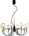 Sospensione Axon Nera/Oro 8Xe27 66X25,6Cm Illuminazione/Illuminazione per interni/Lampadari lampade a sospensione e plafoniere/Lampade a sospensione Led Mall Home - Napoli, Commerciovirtuoso.it