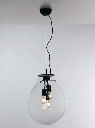 Sospensione Azuma Trasparente 3Xe27 38X54,5Cm Illuminazione/Illuminazione per interni/Lampadari lampade a sospensione e plafoniere/Lampade a sospensione Led Mall Home - Napoli, Commerciovirtuoso.it