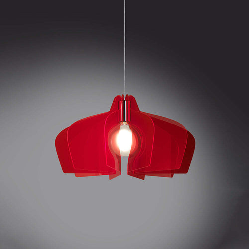 Sospensione-Bellatrix-1-Luce-In-Metacrilato-Rosso-Fluorescente-Space-Collection