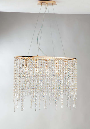 Sospensione Breeze Oro 5Xe14 66,5X23,5X46Cm Illuminazione/Illuminazione per interni/Lampadari lampade a sospensione e plafoniere/Lampade a sospensione Led Mall Home - Napoli, Commerciovirtuoso.it