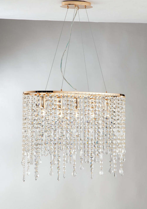 Sospensione Breeze Oro 5Xe14 66,5X23,5X46Cm Illuminazione/Illuminazione per interni/Lampadari lampade a sospensione e plafoniere/Lampade a sospensione Led Mall Home - Napoli, Commerciovirtuoso.it