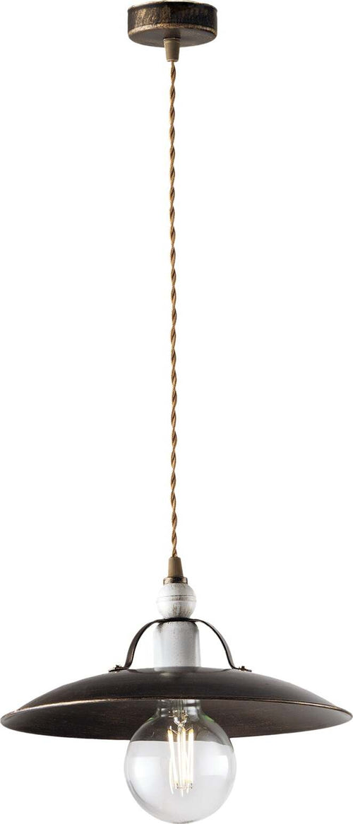 Sospensione-Cantina-Stile-Industrial-1-Luce-Ferro-Marrone-E-Oro