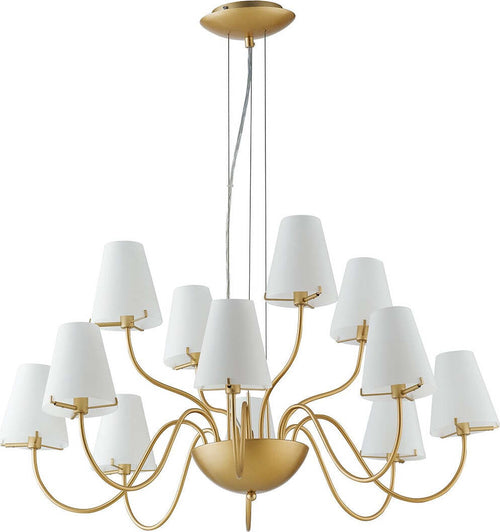 Sospensione Canto Oro 12Xg9 83X40,5Cm Illuminazione/Illuminazione per interni/Lampadari lampade a sospensione e plafoniere/Lampade a sospensione Led Mall Home - Napoli, Commerciovirtuoso.it