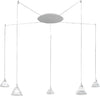 Sospensione-Cavi-Distanziati-Contemporanea-Cony-Metallo-Bianco-Led-35W