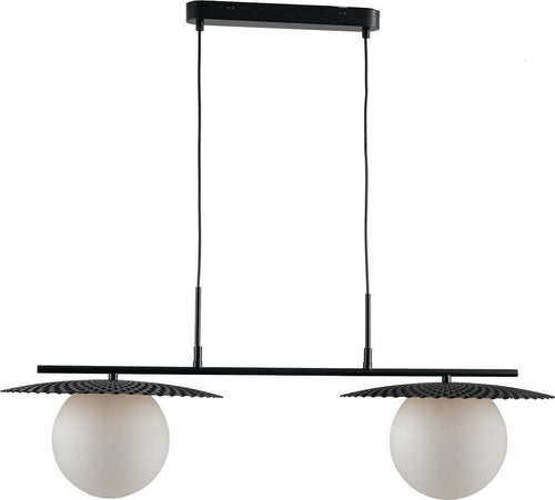 Sospensione Chaplin Nera 2Xe27 97X38,5Cm Illuminazione/Illuminazione per interni/Lampadari lampade a sospensione e plafoniere/Lampade a sospensione Led Mall Home - Napoli, Commerciovirtuoso.it