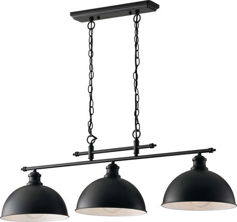 Sospensione Charleston Nera 3Xe27 99X29X26Cm Illuminazione/Illuminazione per interni/Lampadari lampade a sospensione e plafoniere/Lampade a sospensione Led Mall Home - Napoli, Commerciovirtuoso.it