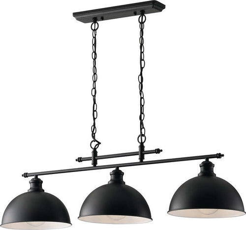 Sospensione Charleston Nera 3Xe27 99X29X26Cm Illuminazione/Illuminazione per interni/Lampadari lampade a sospensione e plafoniere/Lampade a sospensione Led Mall Home - Napoli, Commerciovirtuoso.it