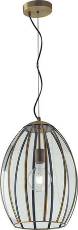 Sospensione Chester Ottone 1Xe27 30X41,5Cm Illuminazione/Illuminazione per interni/Lampadari lampade a sospensione e plafoniere/Lampade a sospensione Led Mall Home - Napoli, Commerciovirtuoso.it