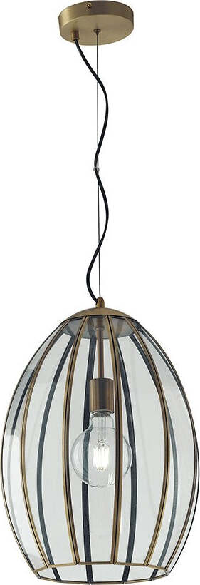 Sospensione Chester Ottone 1Xe27 30X41,5Cm Illuminazione/Illuminazione per interni/Lampadari lampade a sospensione e plafoniere/Lampade a sospensione Led Mall Home - Napoli, Commerciovirtuoso.it