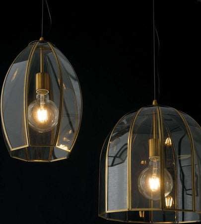 Sospensione Chester Ottone 1Xe27 30X41,5Cm Illuminazione/Illuminazione per interni/Lampadari lampade a sospensione e plafoniere/Lampade a sospensione Led Mall Home - Napoli, Commerciovirtuoso.it