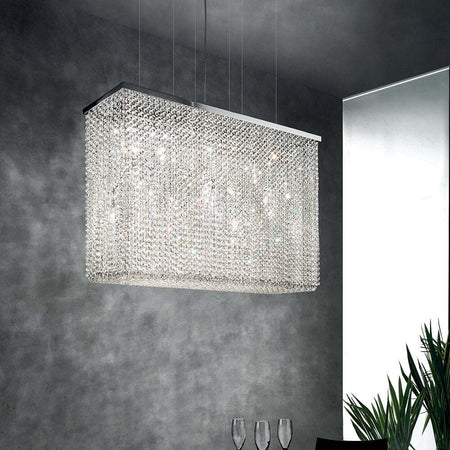 Sospensione-Classica-Cubo-Metallo-Trasparente-E-Cristallo-18-Luci