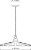 Sospensione-Classica-L'Aquila-Ottone-E-Ceramica-Decorato-Diam.-41Cm-1-Luce-E27