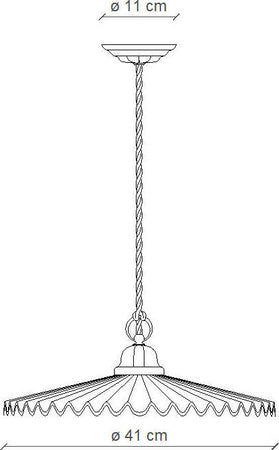 Sospensione-Classica-L'Aquila-Ottone-E-Ceramica-Decorato-Diam.-41Cm-1-Luce-E27