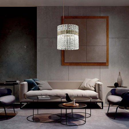 Sospensione-Classica-Vegas-Metallo-Avorio-Vetro-Led-18W