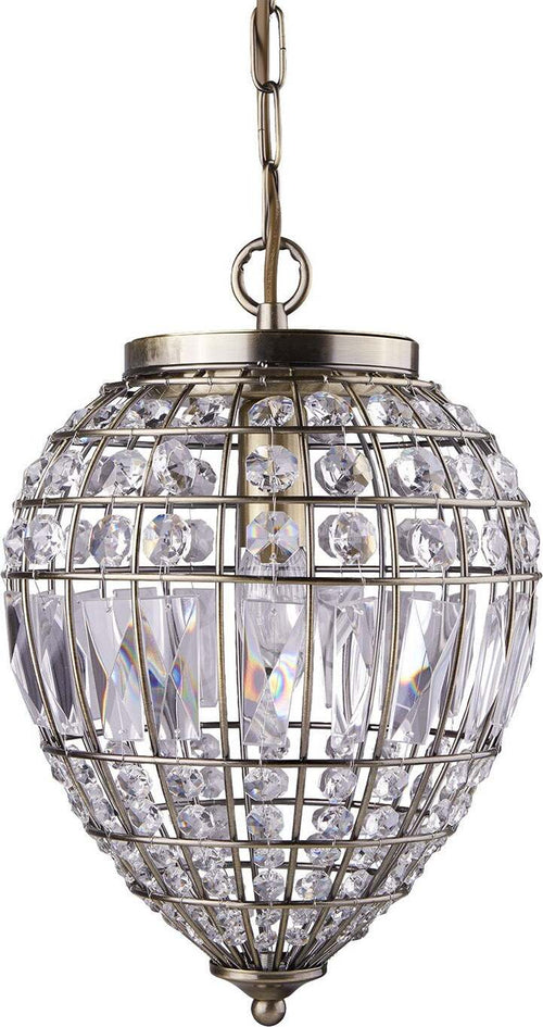 Sospensione-Classico-Ananas-Acciaio-Ottone-Vetro-1-Luce-E14