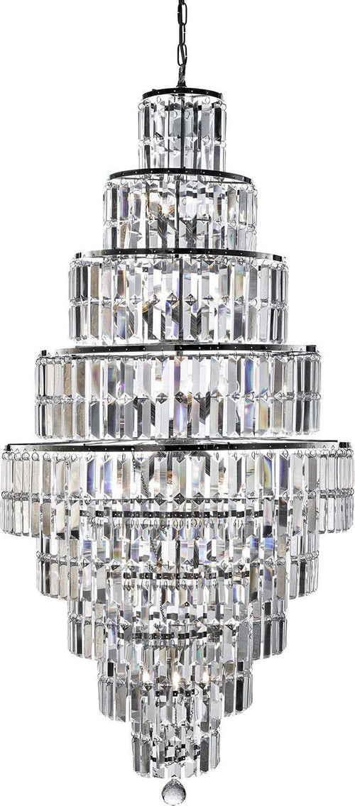 Sospensione-Classico-Impero-Acciaio-Cromo-Cristallo-1-Luce-E14
