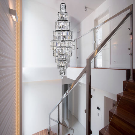 Sospensione-Classico-Impero-Acciaio-Cromo-Cristallo-1-Luce-E14
