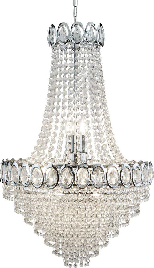 Sospensione-Classico-Louis-Phillipe-Acciaio-Cromo-Vetro-11-Luce-E14