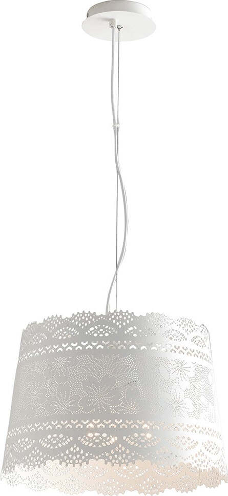 Sospensione Cluny Bianco 3Xe14 40X27,5Cm Illuminazione/Illuminazione per interni/Lampadari lampade a sospensione e plafoniere/Lampade a sospensione Led Mall Home - Napoli, Commerciovirtuoso.it