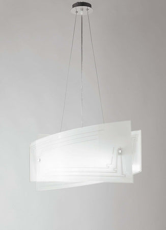 Sospensione Concept Bianca 4Xe27 60X20X30Cm Illuminazione/Illuminazione per interni/Lampadari lampade a sospensione e plafoniere/Lampade a sospensione Led Mall Home - Napoli, Commerciovirtuoso.it