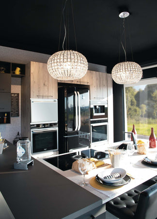 Sospensione Concert Cromo 5Xe27 45X28Cm Illuminazione/Illuminazione per interni/Lampadari lampade a sospensione e plafoniere/Lampade a sospensione Led Mall Home - Napoli, Commerciovirtuoso.it