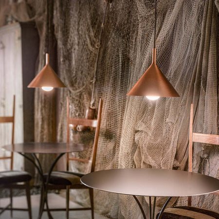 Sospensione-Cono-Grande-D.40-Cm-Barbie-1-Luce-E27-Alluminio-Rame-Spazzolato