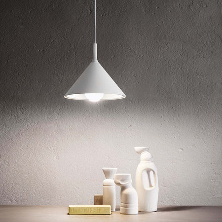 Sospensione-Cono-Piccola-D.30-Cm-Barbie-1-Luce-E27-Alluminio-Bianco