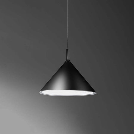 Sospensione-Cono-Piccola-D.30-Cm-Barbie-1-Luce-E27-Alluminio-Nero