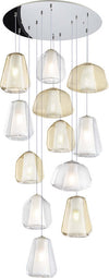 Sospensione-Contem-Tonda-Double-Skin-Metallo-Cromo-Vetro-Mix-Trasp-Ambra-12-Luci