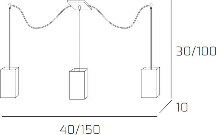 Sospensione-Contemp-Crazy-Con-Decentratori-Metallo-Cromo-Vetro-Bianco-3-Luci-E27