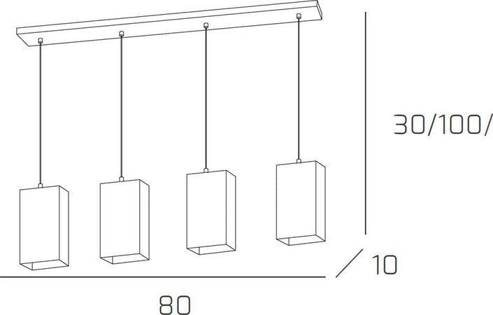 Sospensione-Contemp-Crazy-Con-Decentratori-Metallo-Cromo-Vetro-Bianco-4-Luci-E27