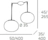 Sospensione-Contemp-Decentratori-Soft-Metallo-Cromo-Vetro-Opaco-2-Luci-E27-35Cm