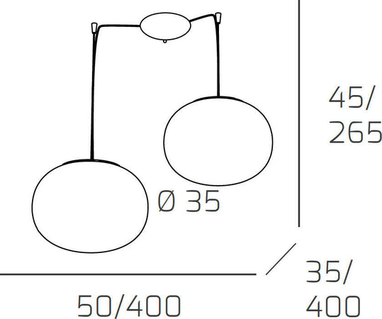 Sospensione-Contemp-Decentratori-Soft-Metallo-Cromo-Vetro-Opaco-2-Luci-E27-35Cm