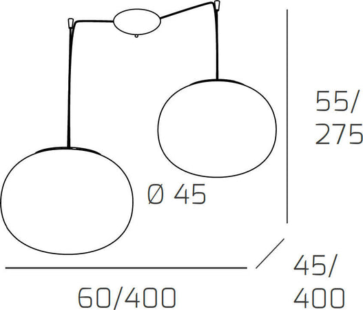 Sospensione-Contemp-Decentratori-Soft-Metallo-Cromo-Vetro-Opaco-2-Luci-E27