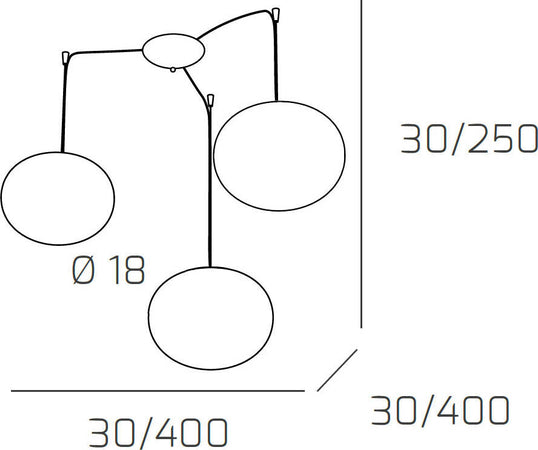 Sospensione-Contemp-Decentratori-Soft-Metallo-Cromo-Vetro-Opaco-3-Luci-E14