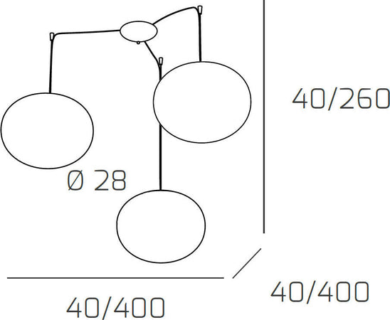 Sospensione-Contemp-Decentratori-Soft-Metallo-Cromo-Vetro-Opaco-3-Luci-E27-28Cm