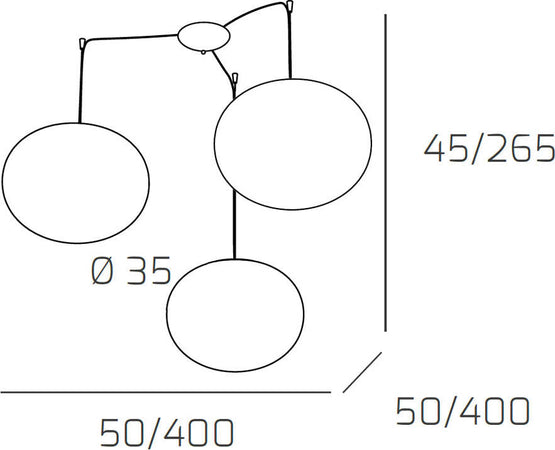 Sospensione-Contemp-Decentratori-Soft-Metallo-Cromo-Vetro-Opaco-3-Luci-E27-35Cm