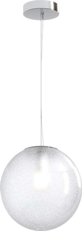 Sospensione-Contemp-Glitter-Metallo-Cromo-Vetro-Soffiato-Trasp-1-Luce-E27-25Cm