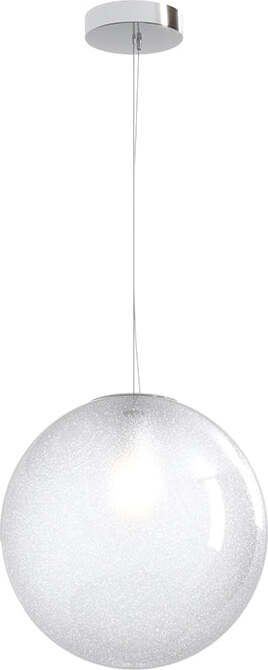 Sospensione-Contemp-Glitter-Metallo-Cromo-Vetro-Soffiato-Trasp-1-Luce-E27-30Cm