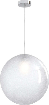 Sospensione-Contemp-Glitter-Metallo-Cromo-Vetro-Soffiato-Trasp-1-Luce-E27-40Cm