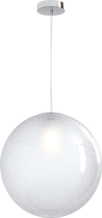 Sospensione-Contemp-Glitter-Metallo-Cromo-Vetro-Soffiato-Trasp-1-Luce-E27-40Cm