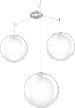 Sospensione-Contemp-Glitter-Metallo-Cromo-Vetro-Soffiato-Trasp-3-Luci-E27-30Cm